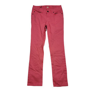 Lands End Girls Slim Fit Pencil Leg Jeans Stretch Hot Pink Size 12